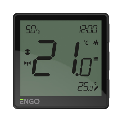 ENGO Digitalni programski sobni termostat (relej 16A), EONE-230B WiFi crni