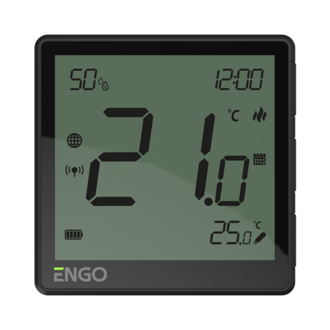 ENGO Digitalni programski sobni termostat (relej 16A), EONE-230B WiFi crni (Kopiraj)