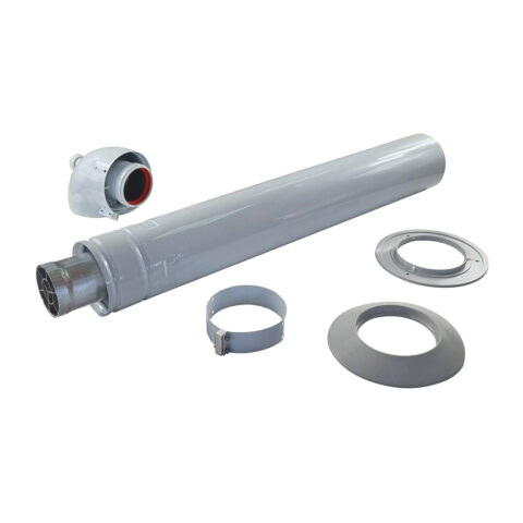 Vaillant Horizontalni dimovodni komplet 60/100 sa kolenom 87° sa otvorom za merenje (750 mm)