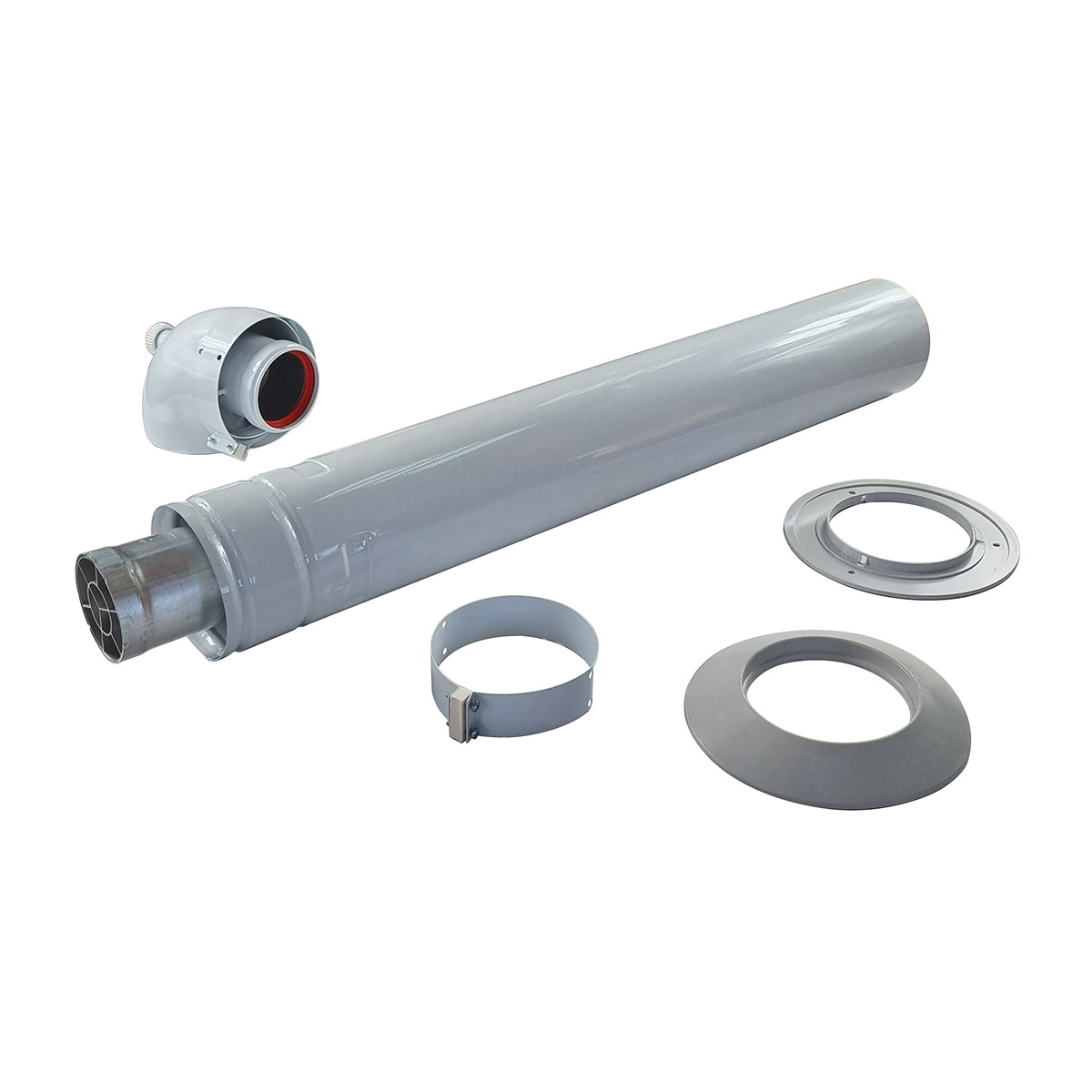 Vaillant Horizontalni dimovodni komplet 60/100 sa kolenom 87° sa otvorom za merenje (750 mm)